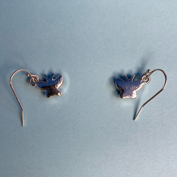 Blue Butterfly Earrings - Picture 2 of 2